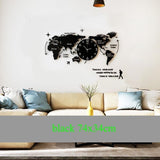 World Map 3D Stickers Hanging Clock