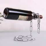 Magic Hanger Wine Bar-Iron Chain Wine Bottle Holder European Art Deco Unique Stand Fashion Storage Personalized Metal
