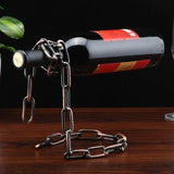 Magic Hanger Wine Bar-Iron Chain Wine Bottle Holder European Art Deco Unique Stand Fashion Storage Personalized Metal