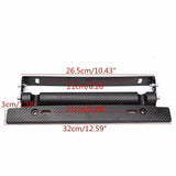 Universal Racing Carbon Fiber Adjustable Number Car License Plate Frame Holder