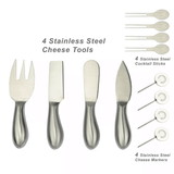 Pamap - Buxton Bamboo Cheese Board Set with 4 Tools & Cheese Markers