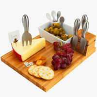 Pamap - Buxton Bamboo Cheese Board Set with 4 Tools & Cheese Markers