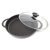 The Whatever Pan - Cast Aluminium Griddle Pan with Glass Lid